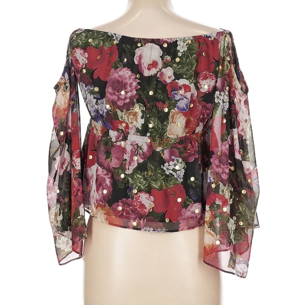 Elegant Floral Off-Shoulder Blouse